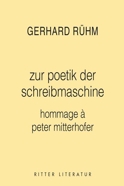 Cover-Bild poetik der schreibmaschine