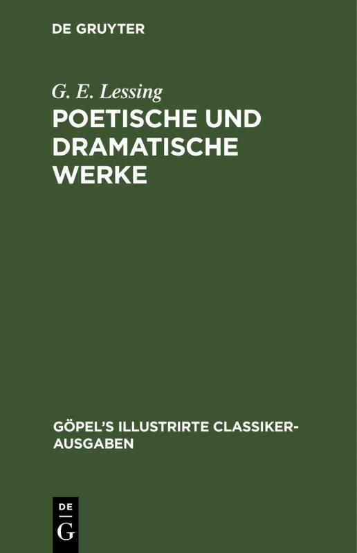 Cover-Bild Poetische und dramatische Werke