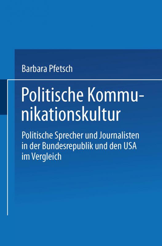 Cover-Bild Politische Kommunikationskultur