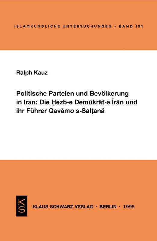 Cover-Bild Politische Parteien und Bevölkerung in Iran