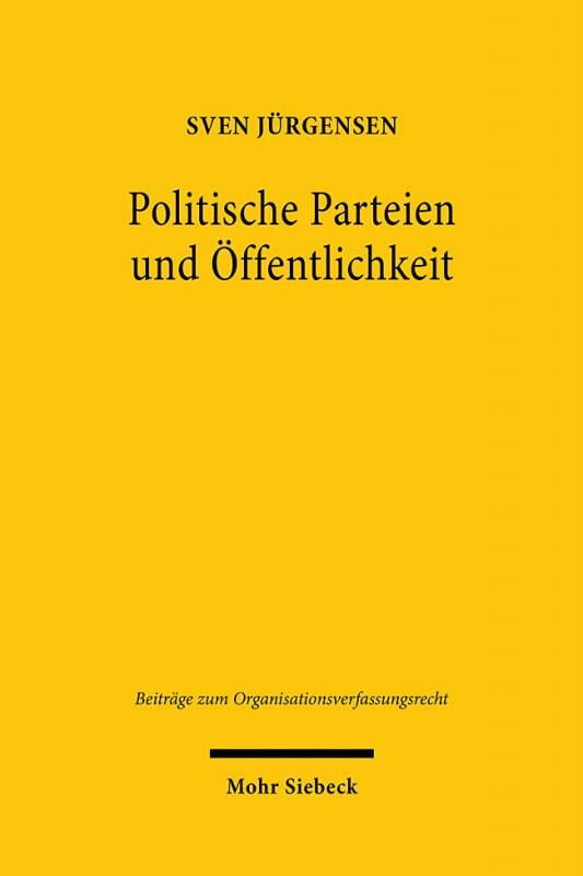Cover-Bild Politische Parteien und Öffentlichkeit