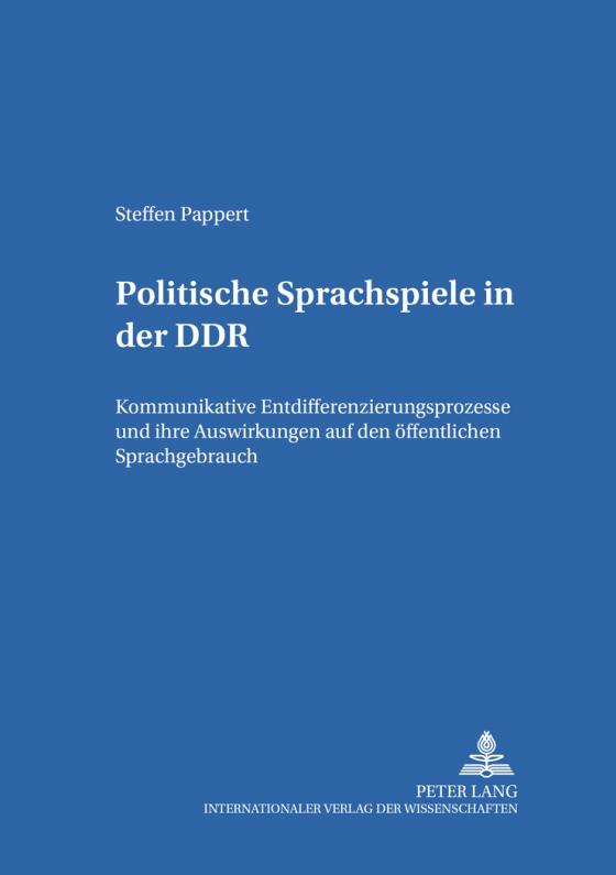 Cover-Bild Politische Sprachspiele in der DDR