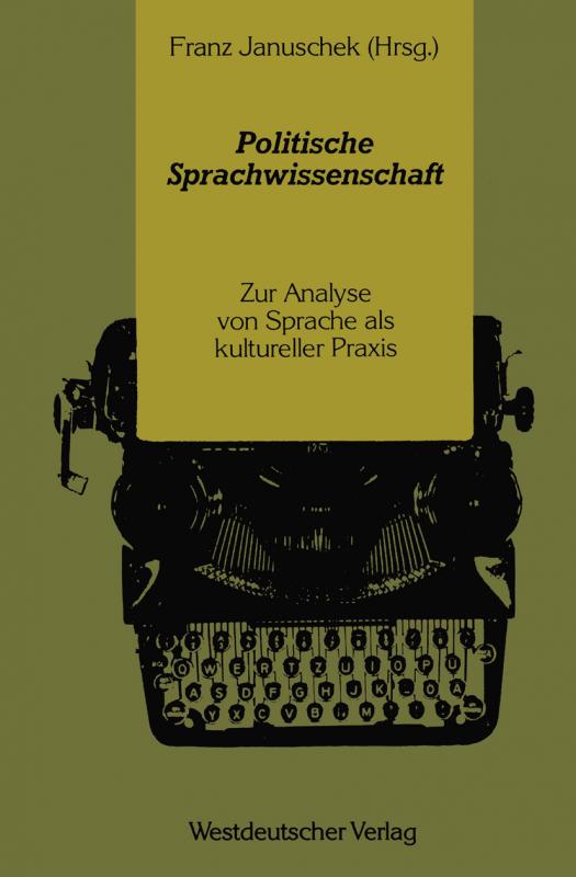 Cover-Bild Politische Sprachwissenschaft