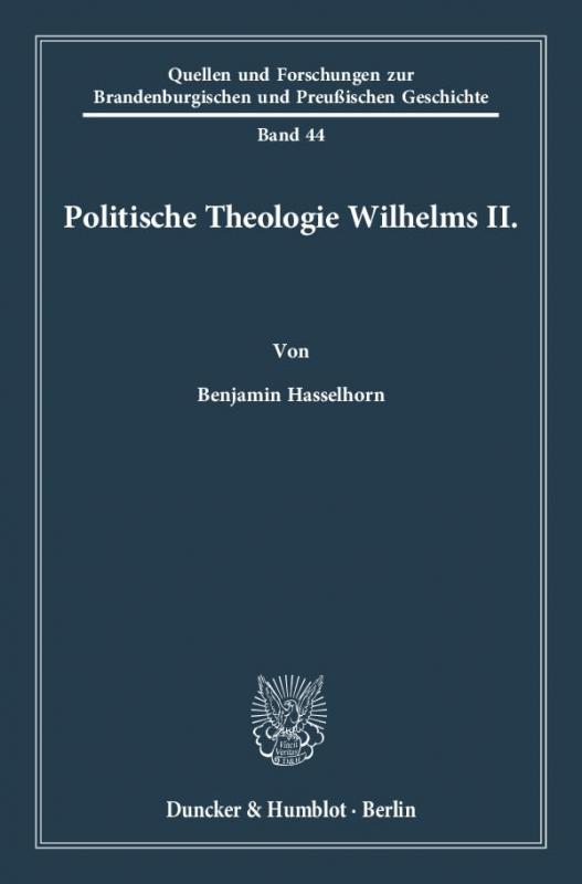 Cover-Bild Politische Theologie Wilhelms II.