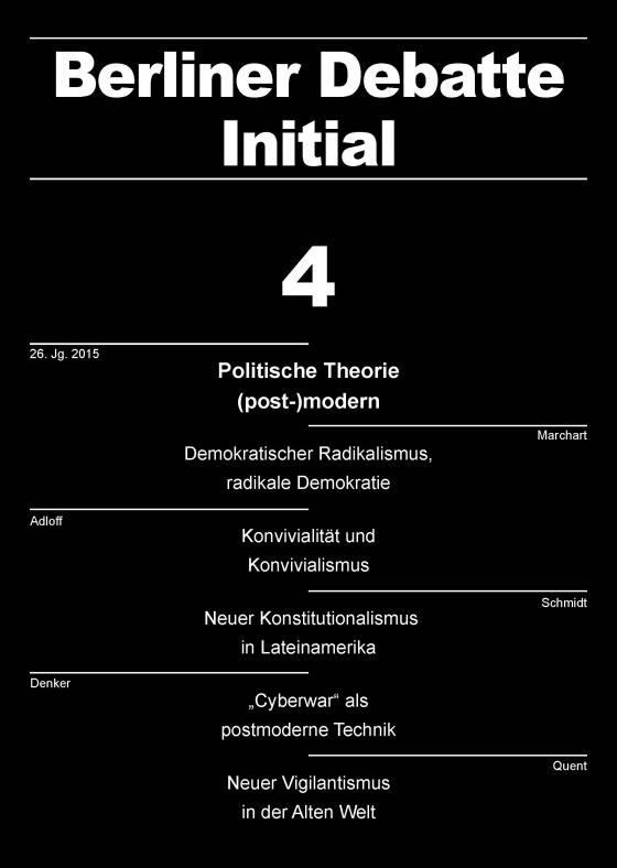 Cover-Bild Politische Theorie (post-)modern. Eine Erkundung