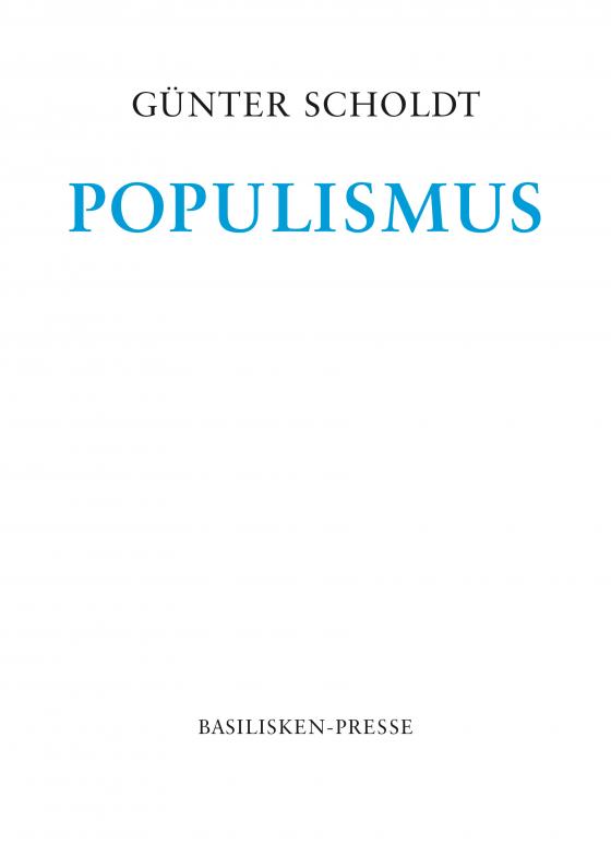 Cover-Bild Populismus