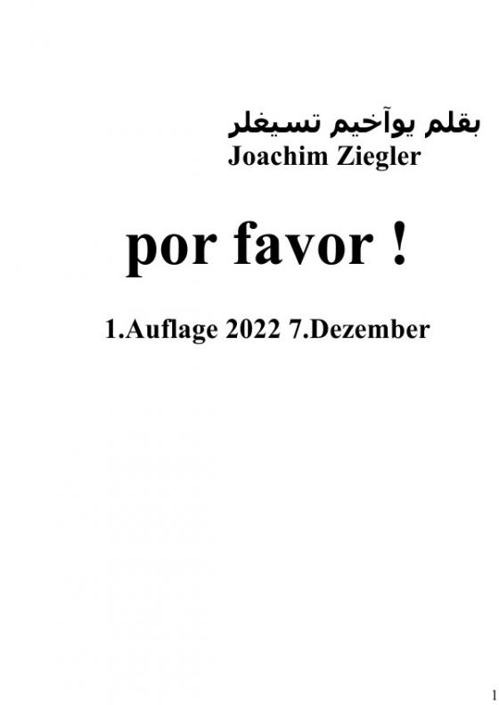 Cover-Bild por favor ! 1.Auflage 2022 7.Dezember