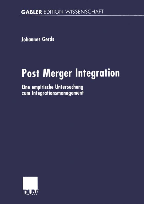 Cover-Bild Post Merger Integration