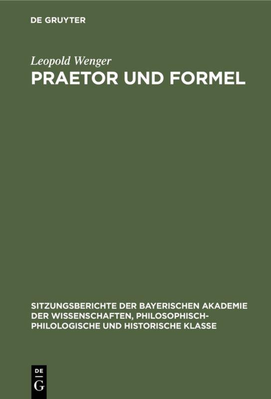 Cover-Bild Praetor und Formel