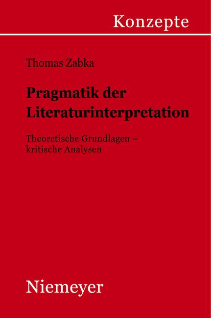 Cover-Bild Pragmatik der Literaturinterpretation