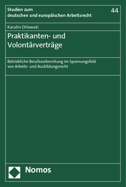 Cover-Bild Praktikanten- und Volontärverträge