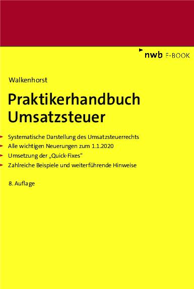 Cover-Bild Praktikerhandbuch Umsatzsteuer