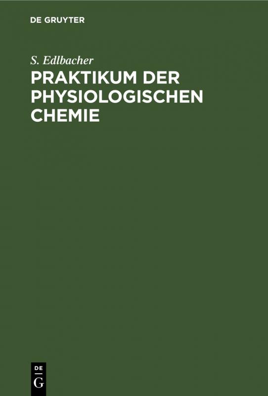 Cover-Bild Praktikum der physiologischen Chemie