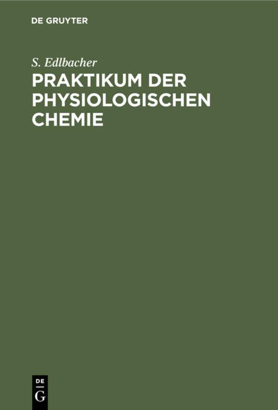 Cover-Bild Praktikum der physiologischen Chemie