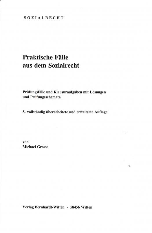 Cover-Bild Praktische Fälle aus dem Sozialrecht