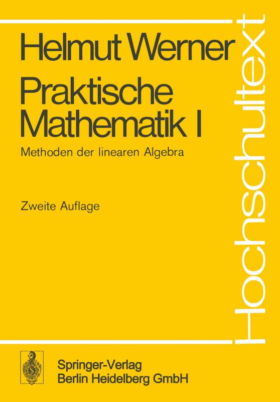 Cover-Bild Praktische Mathematik I