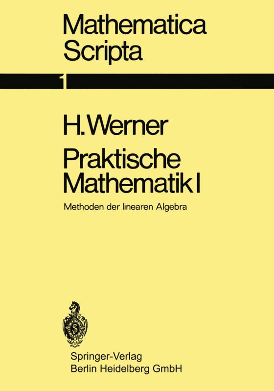 Cover-Bild Praktische Mathematik I