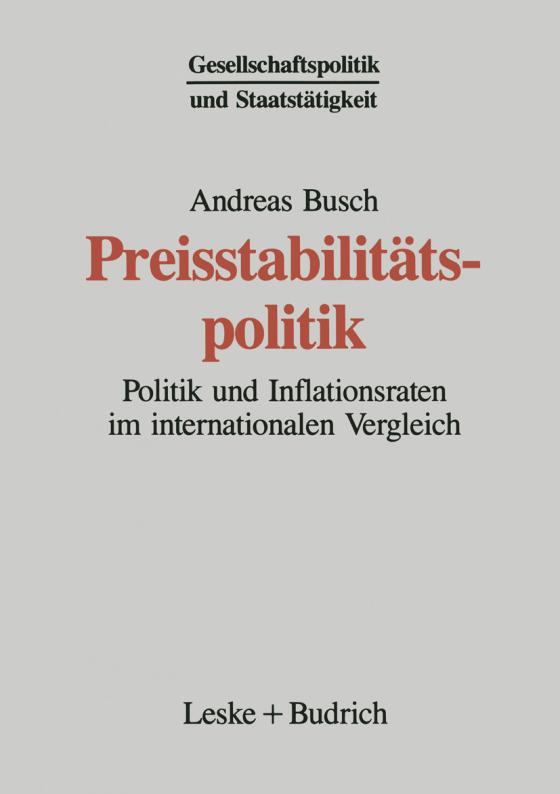 Cover-Bild Preisstabilitätspolitik