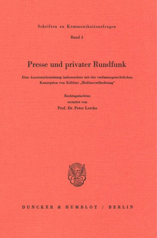 Cover-Bild Presse und privater Rundfunk.