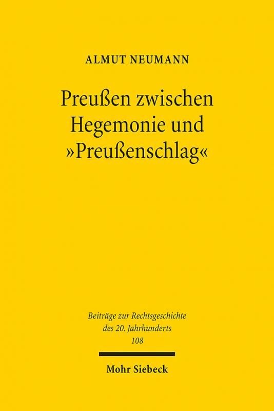 Cover-Bild Preußen zwischen Hegemonie und "Preußenschlag"