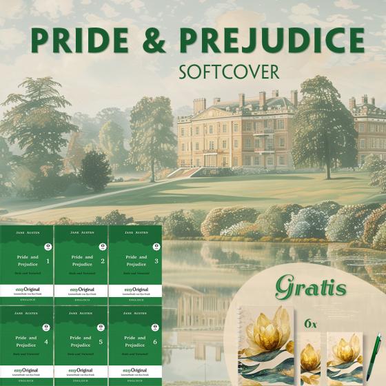 Cover-Bild Pride and Prejudice / Stolz und Vorurteil - Softcover (6 Bücher + Audio-Online + exklusive Extras) - Frank-Lesemethode