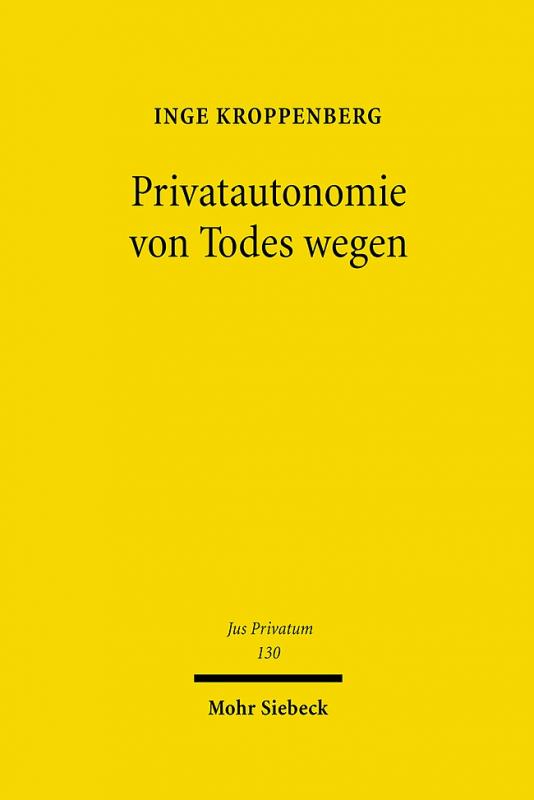 Cover-Bild Privatautonomie von Todes wegen