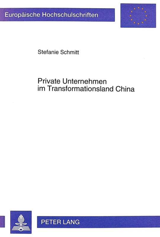 Cover-Bild Private Unternehmen im Transformationsland China