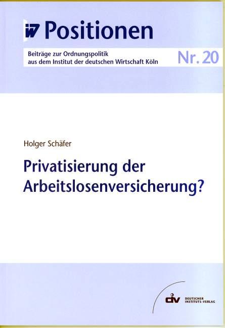 Cover-Bild Privatisierung der Arbeitslosenversicherung?