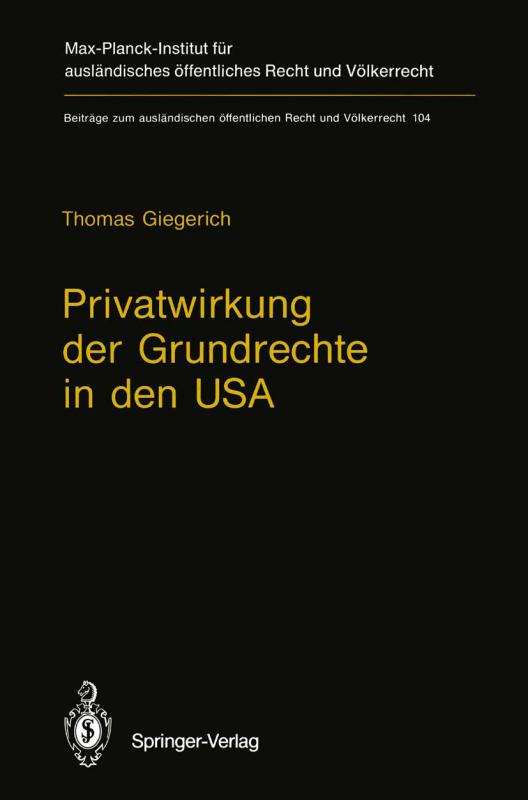 Cover-Bild Privatwirkung der Grundrechte in den USA