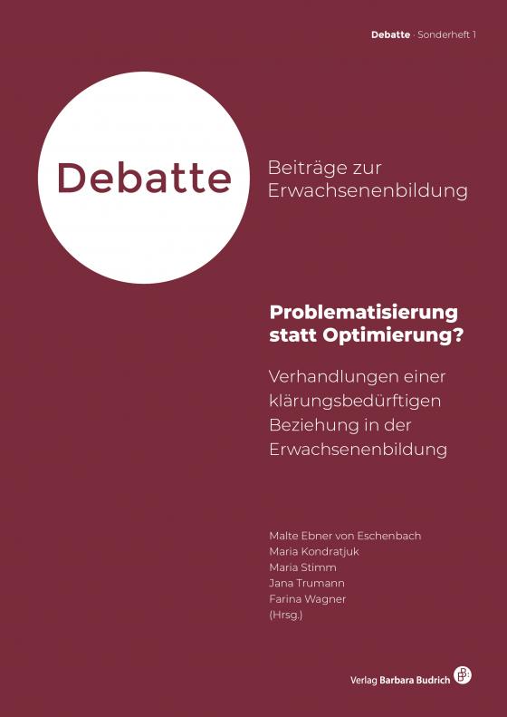 Cover-Bild Problematisierung statt Optimierung?