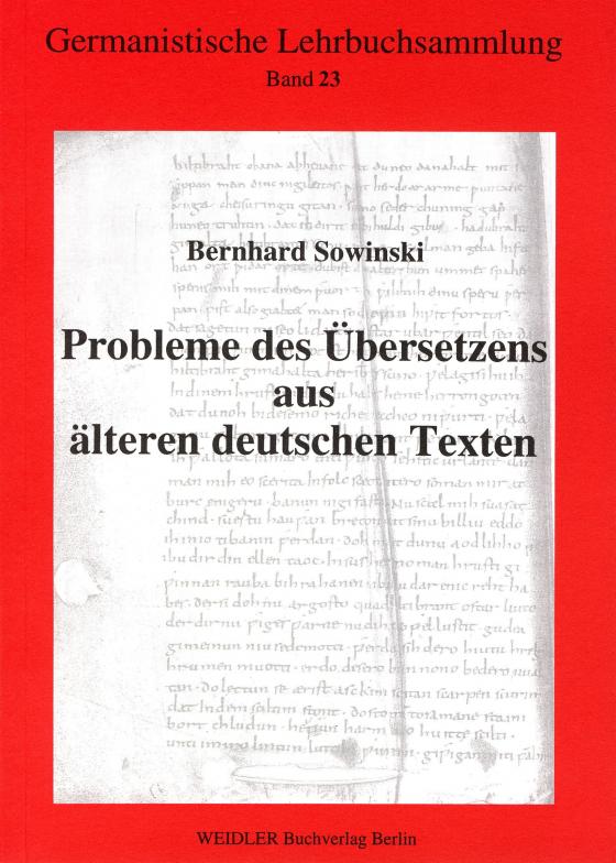 Cover-Bild Probleme des Übersetzens aus älteren deutschen Texten