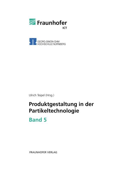 Cover-Bild Produktgestaltung in der Partikeltechnologie - Band 5.