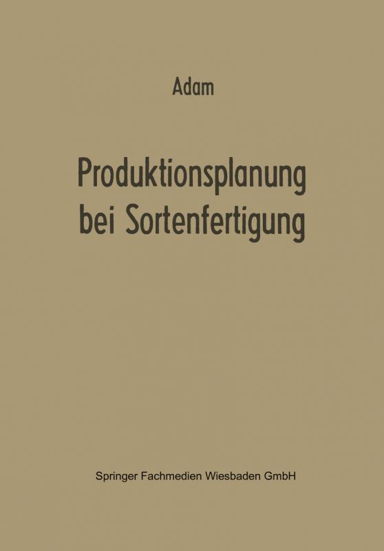 Cover-Bild Produktionsplanung bei Sortenfertigung