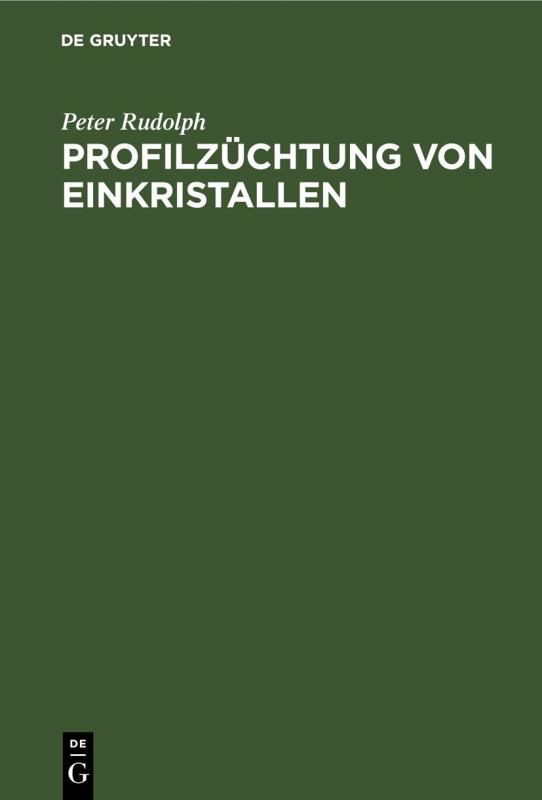 Cover-Bild Profilzüchtung von Einkristallen