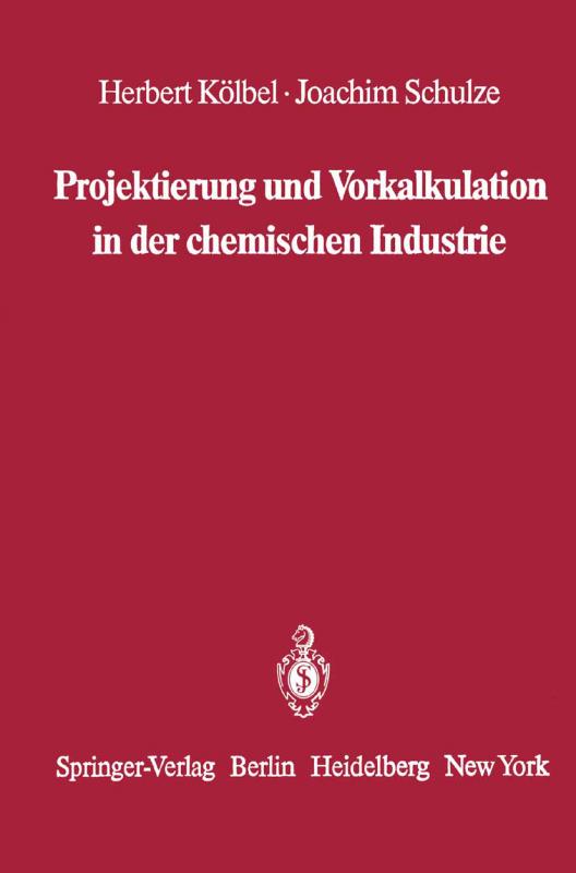 Cover-Bild Projektierung und Vorkalkulation in der chemischen Industrie