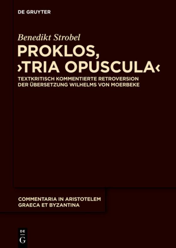 Cover-Bild Proklos, "Tria opuscula"