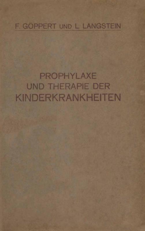 Cover-Bild Prophylaxe und Therapie der Kinderkrankheiten