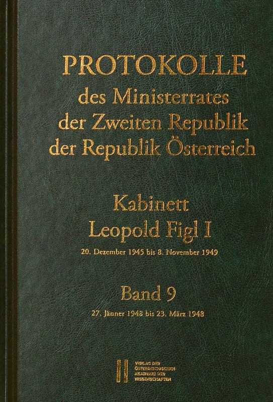 Cover-Bild Protokolle des Ministerrates der Zweiten Republik, Kabinett Leopold Figl I