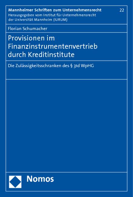 Cover-Bild Provisionen im Finanzinstrumentenvertrieb durch Kreditinstitute