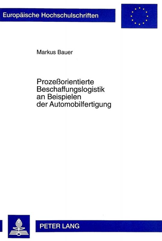 Cover-Bild Prozeßorientierte Beschaffungslogistik an Beispielen der Automobilfertigung