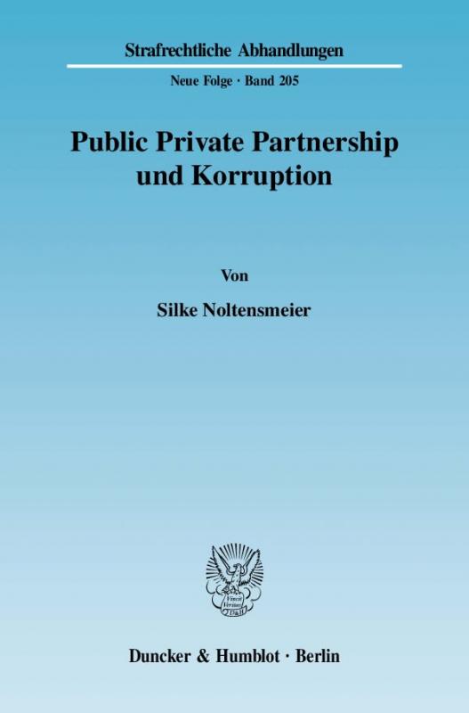 Cover-Bild Public Private Partnership und Korruption.