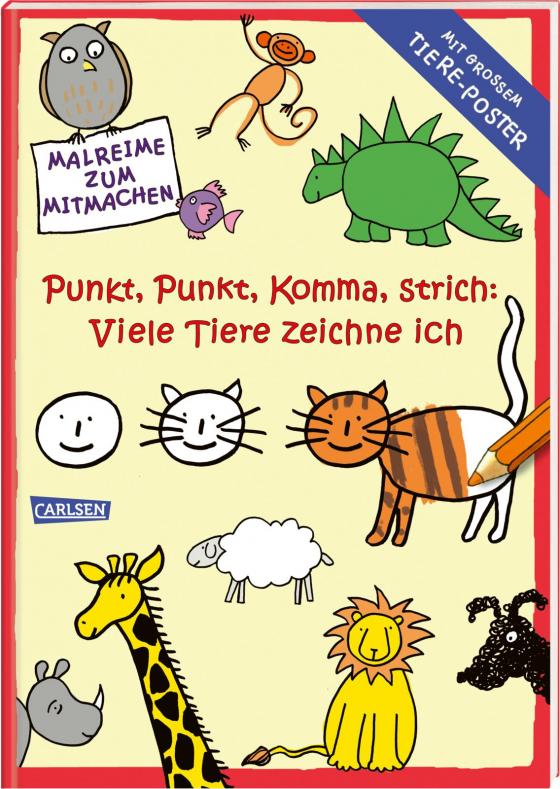 Cover-Bild Punkt, Punkt, Komma Strich: Viele Tiere zeichne ich (mit XXL-Poster)