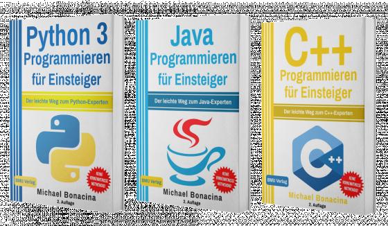 Cover-Bild Python 3 Programmieren für Einsteiger + Java Programmieren für Einsteiger + C++ Programmieren für Einsteiger