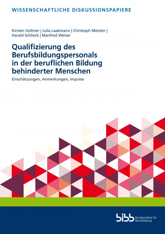 Cover-Bild Qualifizierung des Berufsbildungspersonals in der beruflichen Bildung behinderter Menschen