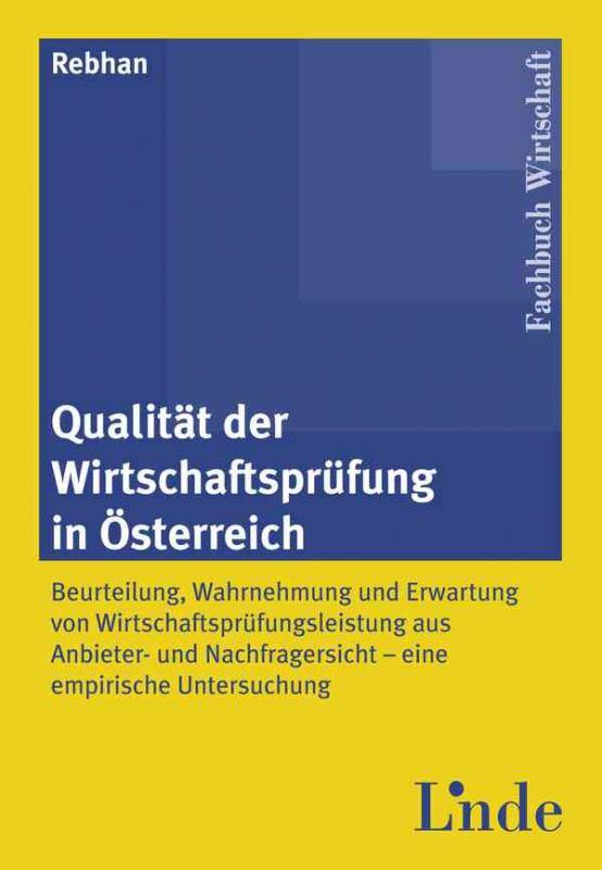 Cover-Bild Qualität der Wirtschaftsprüfung in Österreich