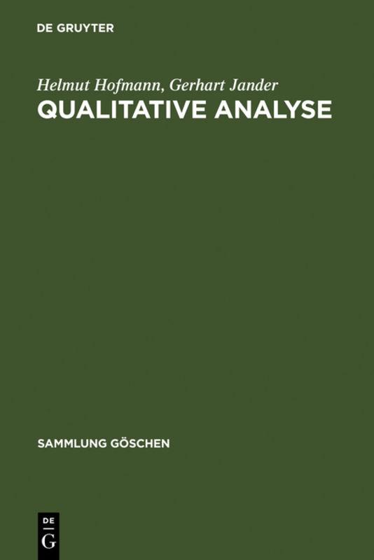 Cover-Bild Qualitative Analyse