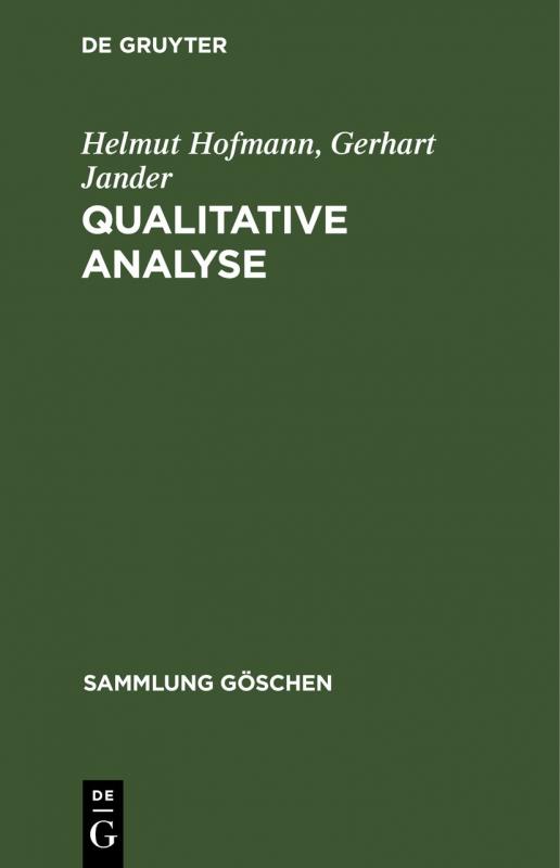 Cover-Bild Qualitative Analyse