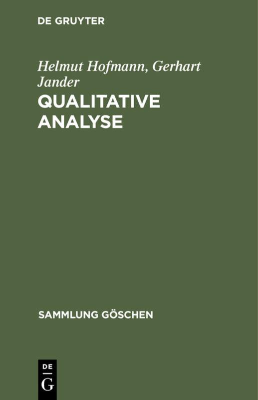 Cover-Bild Qualitative Analyse