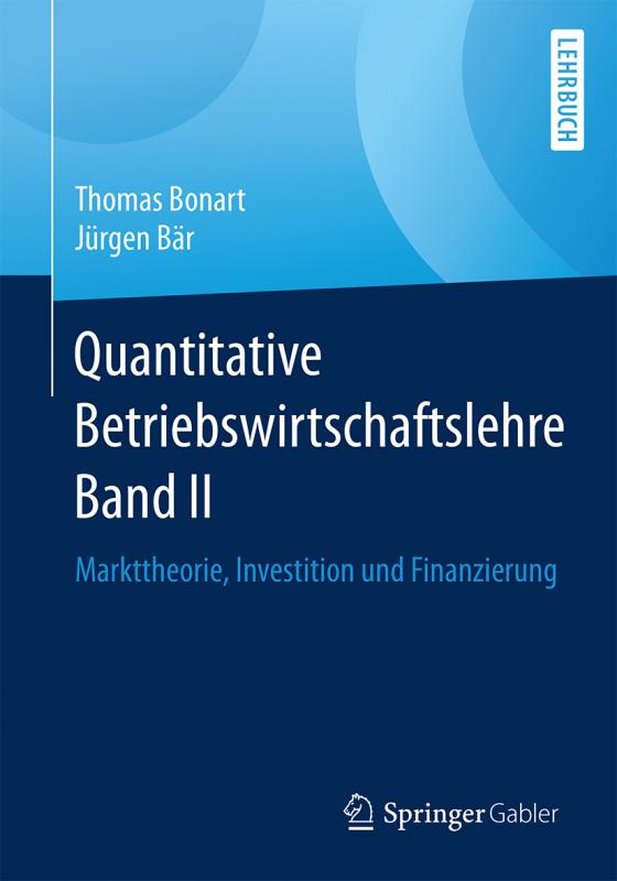 Cover-Bild Quantitative Betriebswirtschaftslehre Band II