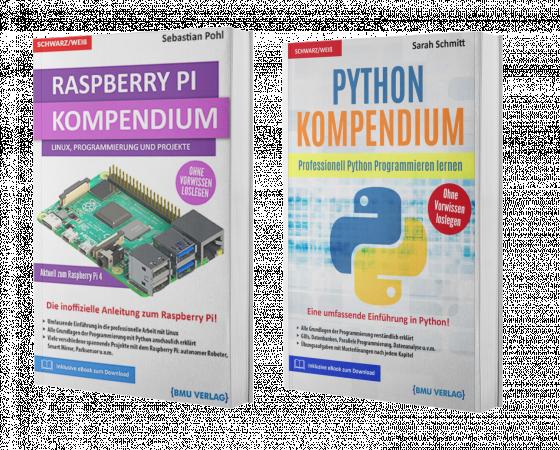Cover-Bild Raspberry Pi Kompendium + Python Kompendium (Taschenbuch)